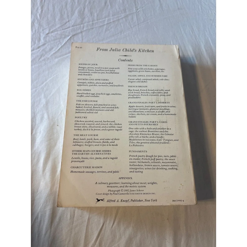 Julia Child From Julia Child's Kitchen Cookbook Softcover 1982 French Recipes